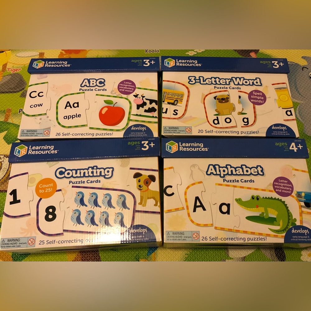 🆕Learning Resources puzzle cards- 4 boxes